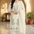 White chiffon embroidered sequin salwar suit