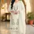White chiffon embroidered sequin salwar suit