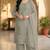Grey chiffon embroidered sequin salwar suit