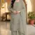 Grey chiffon embroidered sequin salwar suit