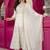 Cream faux georgette  party wear embroidery  suit set