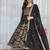 Black faux georgette  party wear embroidery  suit set