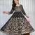 Black faux georgette  party wear embroidery  suit set