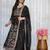 Black faux georgette  party wear embroidery  suit set