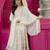 Cream faux georgette  party wear embroidery  suit set