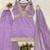 Purple georgette palazzo suit with real mirror embroidery