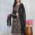 Black faux georgette  party wear embroidery  suit set