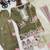 Natural crepe  embroidery green readymade salwar suit
