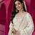 Cream faux georgette  party wear embroidery  suit set