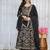 Black faux georgette  party wear embroidery  suit set