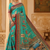 emerald digital printing with dori and pasmina silk saree