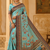 sky blue digital printing with dori and pasmina silk saree