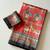 red digital printing with dori and pasmina silk saree