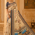 cream-brown digital printing with dori and pasmina silk saree