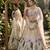 white organza silk blend waer embroidered lehenga choli 