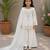 Faux georgette embroidery white readymade salwar suit