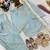 Roman silk embroidery sky blue readymade salwar suit