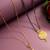 rose gold-tone heart charm necklace and gold-tone circular pendant mangalsutra