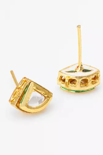 dual pendant kundan mangalsutra with earrings
