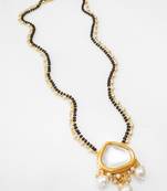 kundan pearl drop mangalsutra set