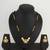 kundan mangalsutra set with black beads chain and crystal studded earrings