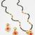 kundan mangalsutra set with pink stone square pendant and matching earrings
