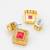 kundan mangalsutra set with pink stone square pendant and matching earrings