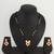 kundan mangalsutra set with pink stone square pendant and matching earrings