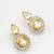 two-tone kundan mangalsutra set with polki and silver-tone crystal earrings