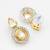 two-tone kundan mangalsutra set with polki and silver-tone crystal earrings