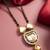 kundan polki mangalsutra with pendant and black bead chain