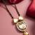 kundan polki mangalsutra with pendant and black bead chain