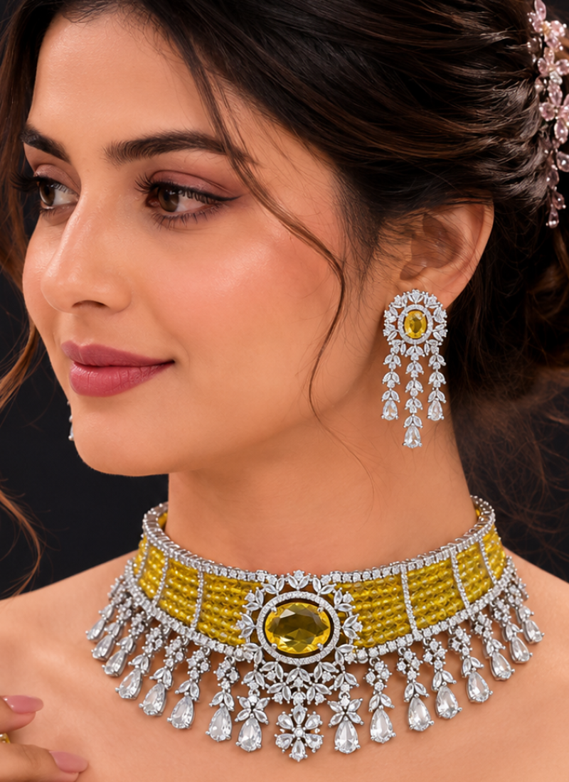 Royale Spark Designer Diamond Choker Set