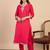 Women’s floral embroidery gadwal silk straight kurta pant set with organza dupatta