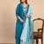 Women’s zora silk kurta pant set with chanderi striped dupatta |