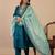 Women’s zora silk kurta pant set with chanderi striped dupatta |