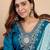 Women’s zora silk kurta pant set with chanderi striped dupatta |