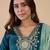 Women’s zora silk kurta pant set with chanderi striped dupatta |