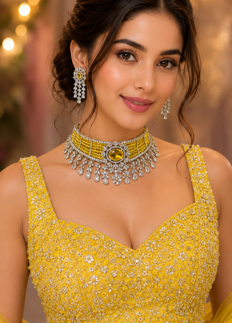 Royale Spark Designer Diamond Choker Set
