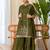 Women’s crush tissue silk blend kurta pant set with floral zari embroidery