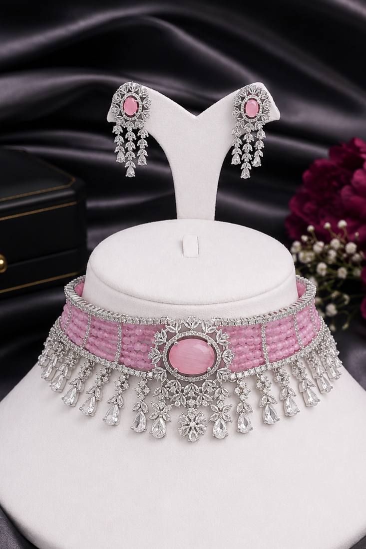 Brilliance American Diamond Choker Set