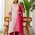 Women   s a-line brownie silk blend blend kurta pant set with embroidered organza dupatta