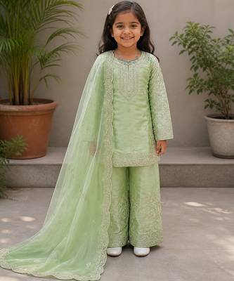  pistaa readymade salwar suit with Gmy silk embroidery 1