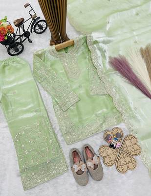  pistaa readymade salwar suit with Gmy silk embroidery 3