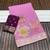 onion pink meenakari figure flower georgette saree