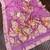 onion pink meenakari figure flower georgette saree