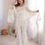 Off-white crunchy silk kurta set with sequence & jari work