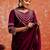 Floral embroidered viscose rayon v neck kurta trouser & dupatta set