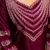 Floral embroidered viscose rayon v neck kurta trouser & dupatta set
