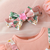 Pink floral ribbed cotton baby girl frock dress set